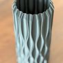 3D Printed Vase, Modern Textured Flower Vase, Minimalist Home Decor Image 4