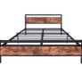 King Size Bed Frame with Wood Headboard Image 2