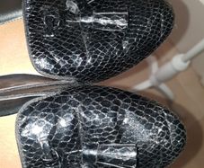 Next croc effect black pumps uk4