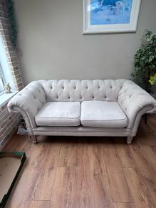 Cream Chester field sofa