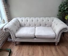 Cream Chester field sofa