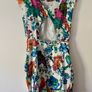 Vintage Monsoon Fusion Cotton Bird Print Beaded Collar Dress UK 10 Image 4