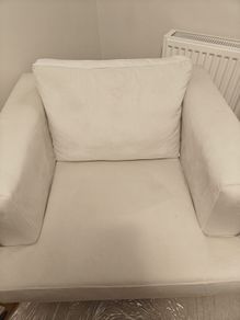 Brand New Cream Velvet Accent Armchair Direct from Showhouse