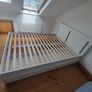 IKEA King Size White Songesand Bed Frame Image 6