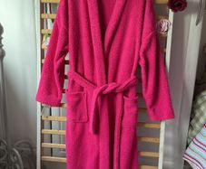 dressing gown robe cerise teddy fleece Bnwt medium