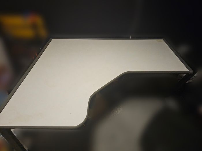 Sturdy L-Shaped Corner Desk / Workbench - Heavy Metal Frame