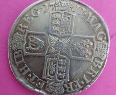England 1711 Queen Anne Silver Sixpence in Extremely Fine condition