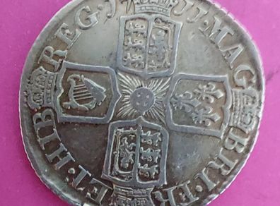England 1711 Queen Anne Silver Sixpence in Extremely Fine condition