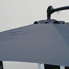 3m Cantilever Parasol with Solar LED Lighting, Protective Cover & Base Weights