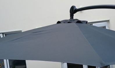3m Cantilever Parasol with Solar LED Lighting, Protective Cover & Base Weights