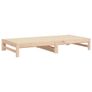 Day Bed | Natural Wood | Solid Pine Wood | Standard Double | Pull-Out Image 4