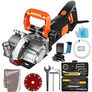 Electric Wall Chaser 4KW 4.8KW Seamless Groove Cutting Machine 133mm Steel Concrete Circular Saw Slotting Tool Set Image 3