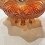 Buy 2  , Get 1 Free - Antique Orange Tree Marigold Carnival Ruffled Edge Three legged Bowl - 21 cm diameter Image 3