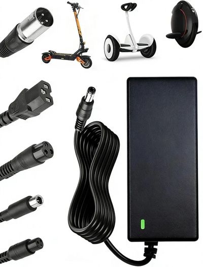 Electric Scooter Charger, 42V 2A Hoverboard Charger, 6 Connectors