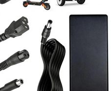 Electric Scooter Charger, 42V 2A Hoverboard Charger, 6 Connectors