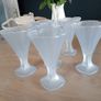 Price reduction. Six French Blue Glass Sundae dishes Image 2