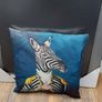 unique framed print with matching pillow cover Animal Zebra Gentleman Image 5