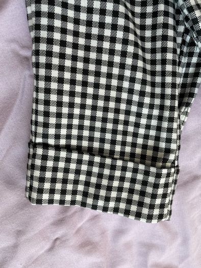 Stradivarius black and white gingham trousers