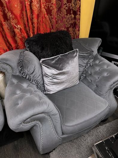 3 velvet set sofa