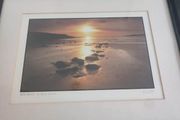 Framed photo print White Strand-Co. Clare, Ireland stamped and signed by M. Wiley.