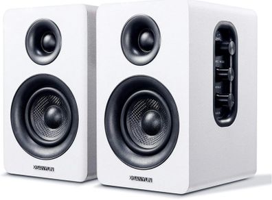 Active Bluetooth 5.0 Bookshelf Speakers 60W Carbon Fiber Speaker Unit Built-in 24bit DAC  Dynamic 3D Surround Sound  2.0 Computer PC Monitor Gaming Speakers MULTIPLE COLOURS AVAILABLE (FREE POSTAGE)