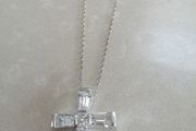Vintage crystal crucifix pendant