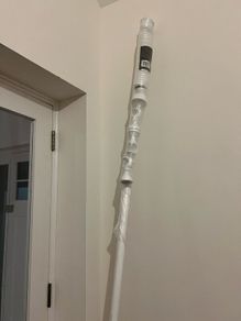 New white curtain pole