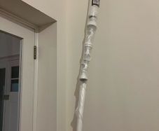 New white curtain pole