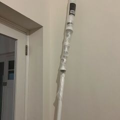 New white curtain pole