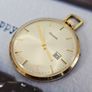 Vintage Mechanical Wind up Pocket Watch Gold Plated 1960s Image 3