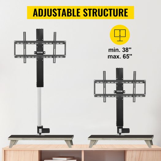 TV Lift 28in 700mm Stroke Motorized W/ Remote Control 500mm-1000mm Stroke Electric DC Motor Plasma LCD Stand Lifter Cabinet TV Mount Bracket