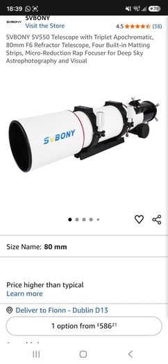 Sv Bony 80mm ED