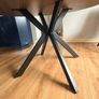 Round Dining Table Oak Effect & Black metal legs Image 2