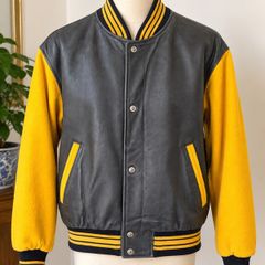 LA Studio Genuine Leather & Wool Varsity Jacket