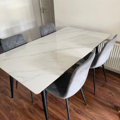 Dining table and chairs