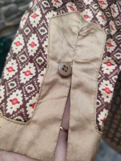 Brown Gold kaftan Small satin top Postage included