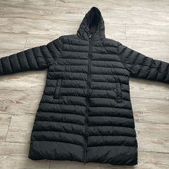 Liverpool Mens Long Puffa Coat Black Football Jacket