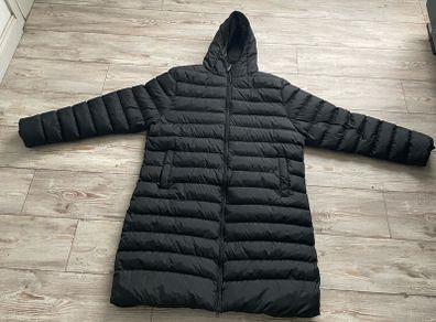 Liverpool Mens Long Puffa Coat Black Football Jacket