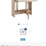 Oak dining table with drop leaf sides Image 7
