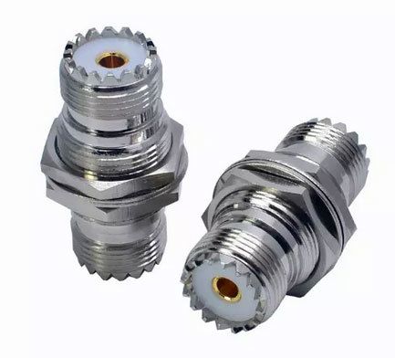 UHF Female SO-239 to UHF Female SO239 Jack Nut Bulkhead RF Mount Adapter