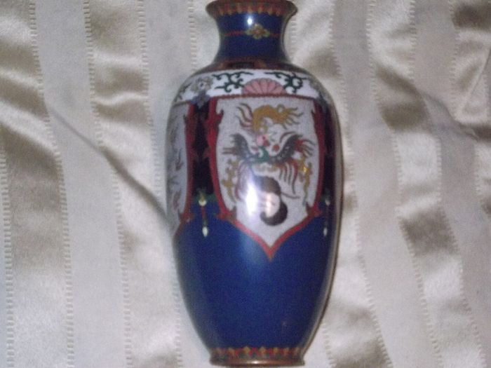 a lovely antique chinese or japanese  cloisonne vase