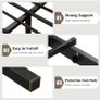 Metal Double Bed Frame With Stylish Headboard And Footboard,Bed Frame Double Bed,Easy Assembly, Ample Under-bed Storage Space, Black Image 2