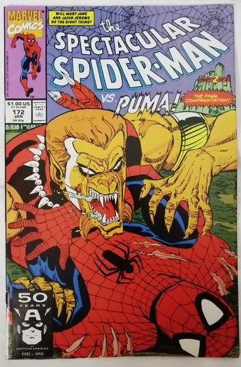 Spectacular Spider-Man #171 & 172 Spidey VS The Puma Parts 1 & 2 (1990)