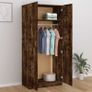 Wardrobe Smoked Oak 90x50x200 cm Image 6