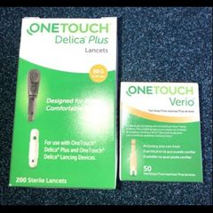 One touch Verio blood glucose diabetes test strips 50 box and lancets 200 box