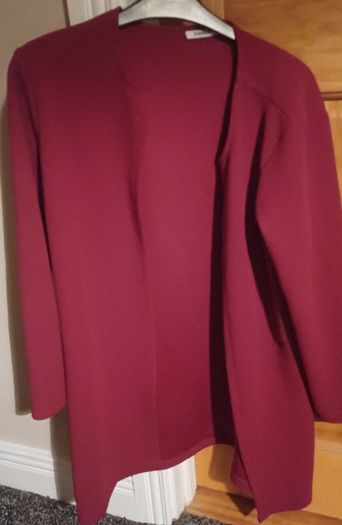 Only Long Cardigan Wine (size:M)