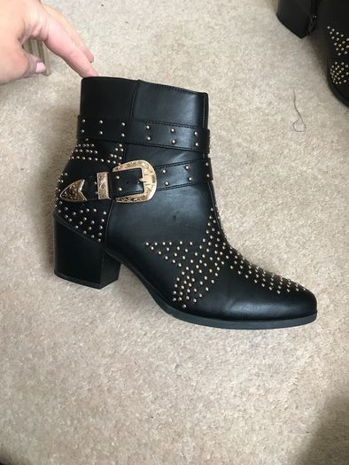 Savida Stud  Buckle Ankle  Boots