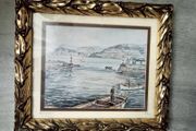 Signed Irish Fine Art print  by R. W. Young "Carnlough at Co.Antrim"