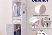 _4 Layers Living Room Cabinet Rack Cupboard Storage Shelves Bathroom Corner Floor Cabinet Unit Toilet Tissue Drawers Furniture