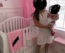 Sleigh cot with brand new mattress